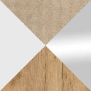 Цвет Дуб золотой / Белый / Кремовый, велюр / Зеркало