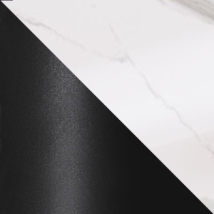Цвет Белый мрамор, ЛДСП / Черный, металл