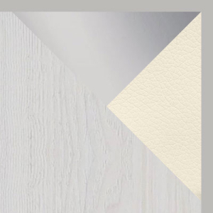 Цвет Ясень анкор светлый / Зеркало / Серебро, алюминий / Бежевый, экокожа