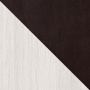 Цвет Дуб молочный, ЛДСП / Коричневый, экокожа