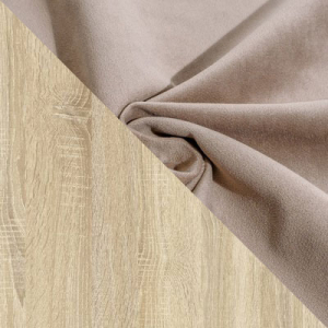 Цвет Какао, велюр / Дуб Сонома