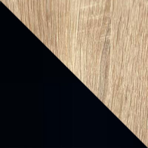 Цвет Дуб Сонома, ЛДСП / Черный, металл