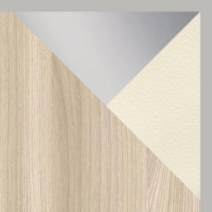 Цвет Ясень шимо светлый / Зеркало / Серебро, алюминий / Бежевый, экокожа