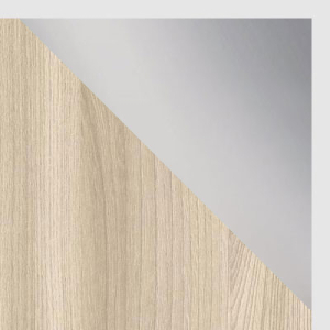 Цвет Ясень шимо светлый / Зеркало / Белый глянец, алюминий