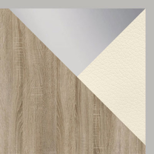 Цвет Дуб сонома / Зеркало / Серебро, алюминий / Бежевый, экокожа