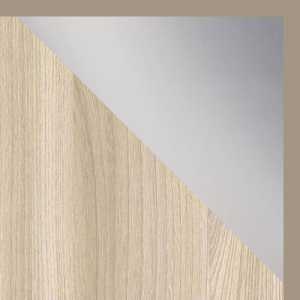 Цвет Ясень шимо светлый / Зеркало / Шампань, алюминий Цвет Ясень шимо светлый / Зеркало / Шампань, алюминий