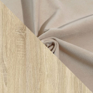 Цвет Крем, велюр / Дуб Сонома