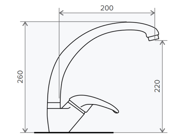 Смеситель Толеро Высокий
