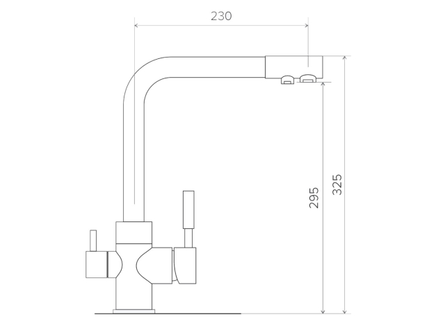 Смеситель Высокий Дуо