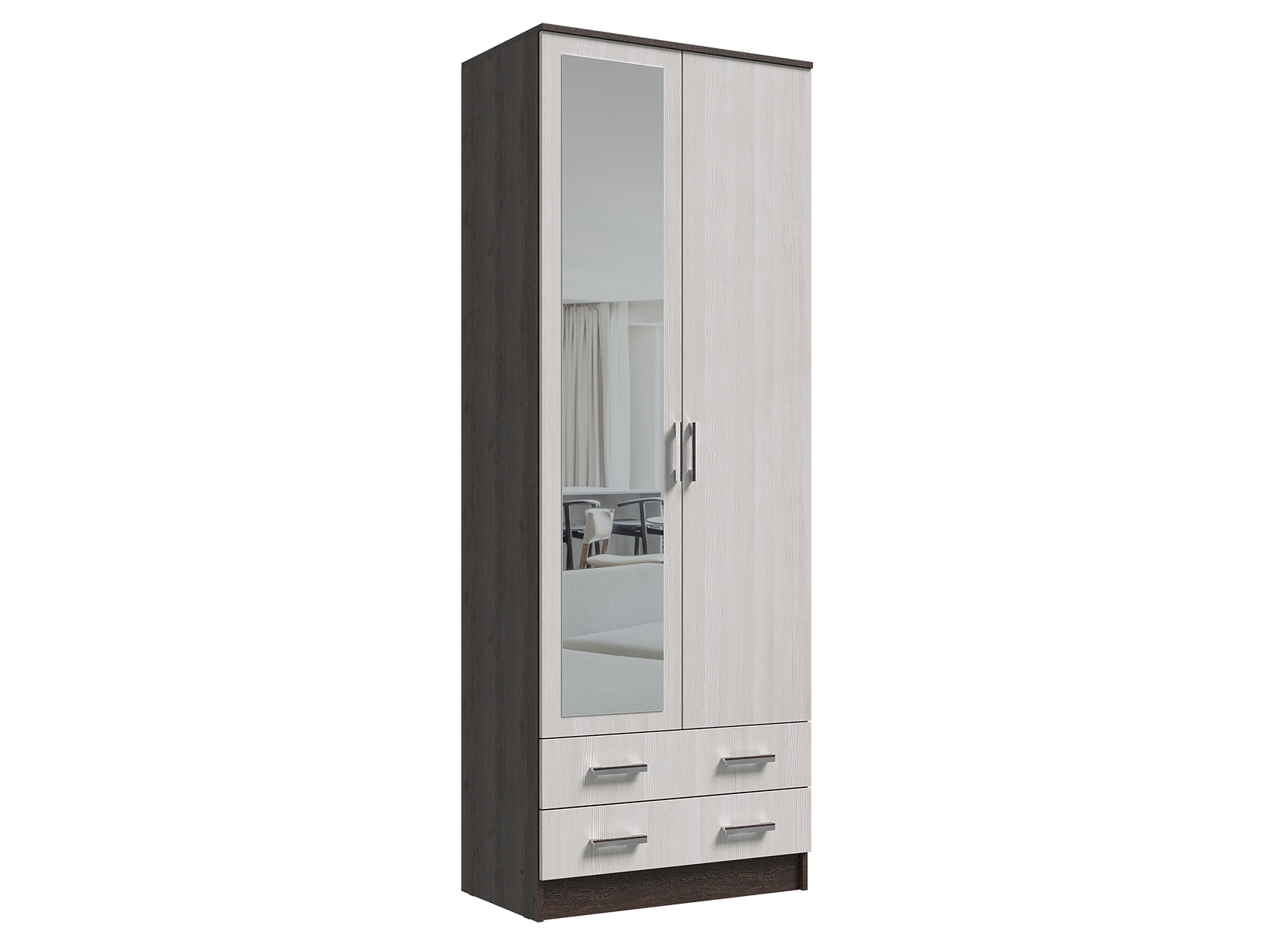 Распашной шкаф Эко Дуэт с зеркалом фото 5