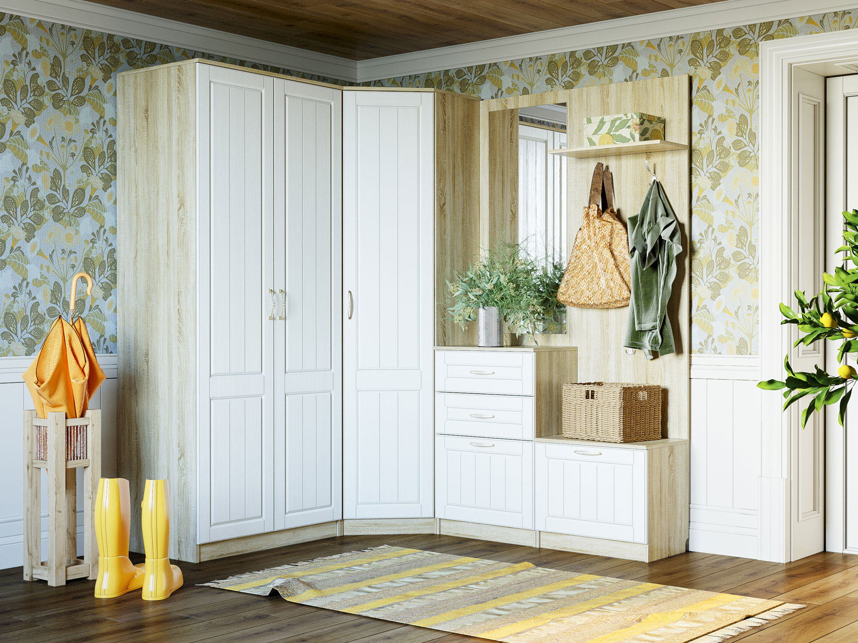 Угловая прихожая Оливия Лайт фото 1