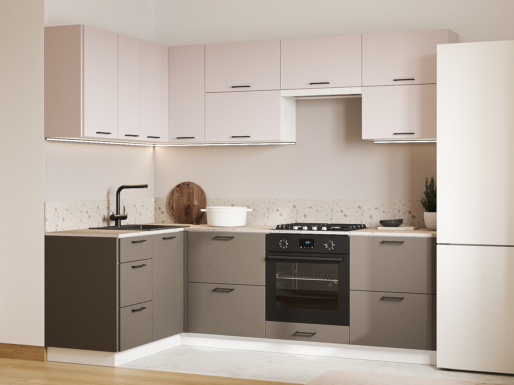 Кухонный гарнитур Аурелио Кухонный гарнитур угловой 240х140 см Аурелио 240х140 см фото 1