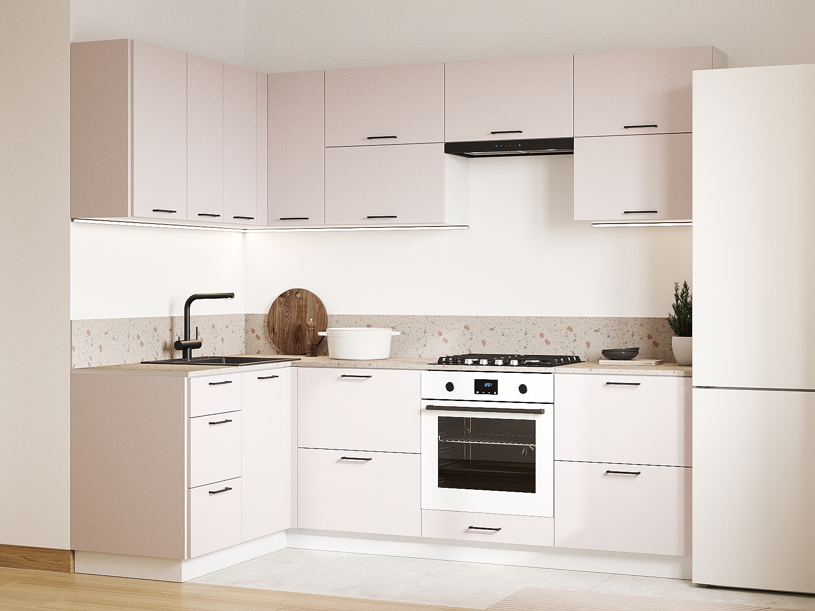 Кухонный гарнитур Аурелио Кухонный гарнитур угловой 240х140 см Аурелио 240х140 см фото 1