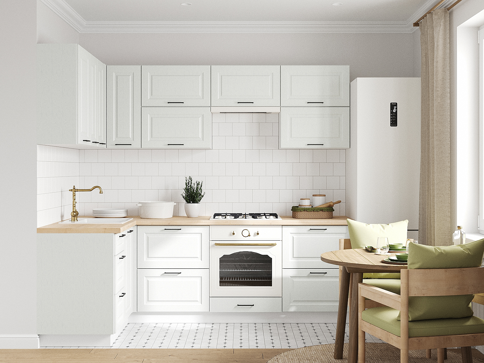 Кухонный гарнитур Грейвуд Кухонный гарнитур угловой 240х140 см Грейвуд 240х140 см фото 1