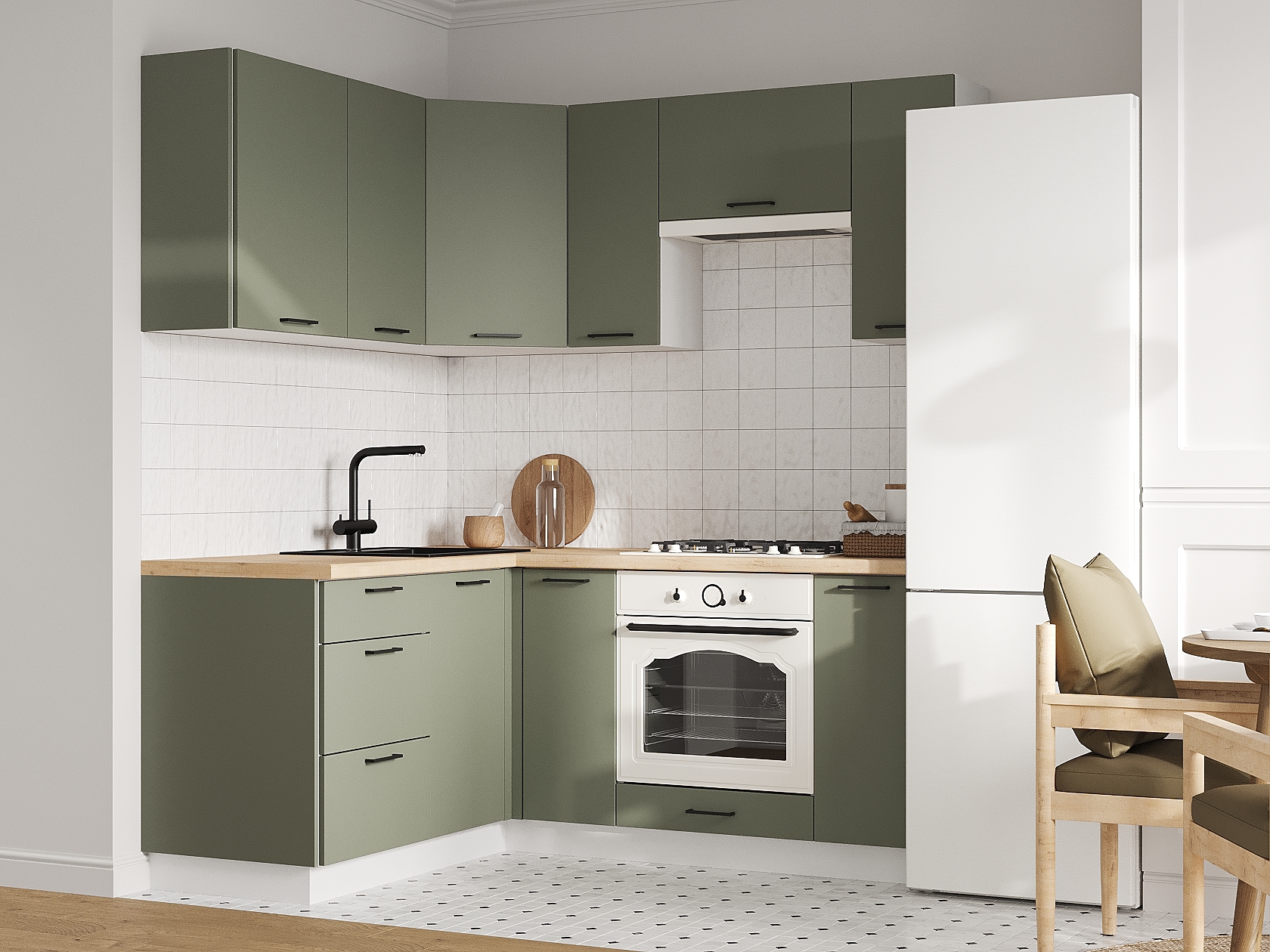 Кухонный гарнитур Аурелио Кухонный гарнитур угловой 180х150 см Аурелио 180х150 см фото 1