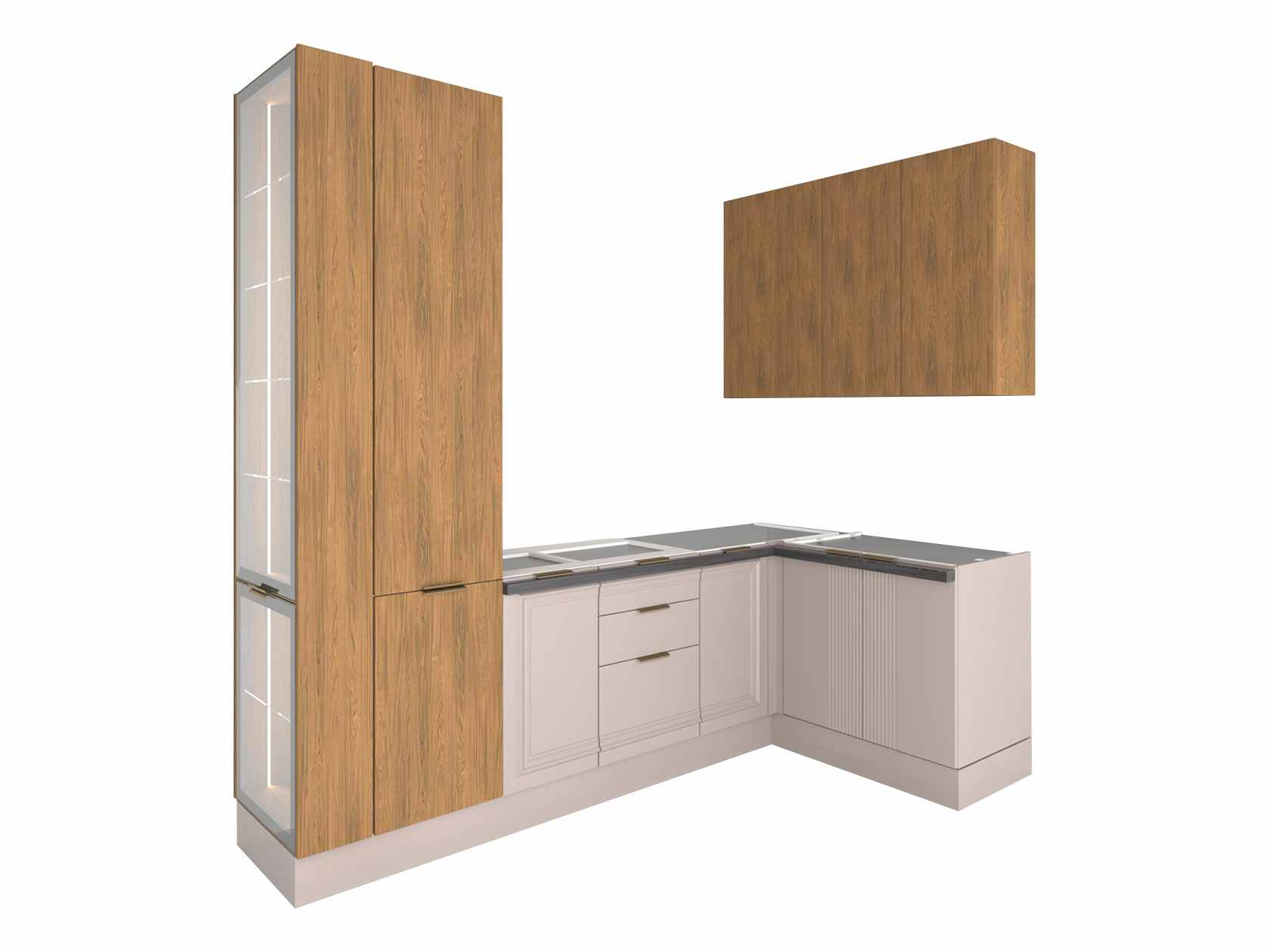 Кухонный гарнитур Фьюжн Кухонный гарнитур угловой 286,6х150 см Фьюжн 286,6х150 см фото 1