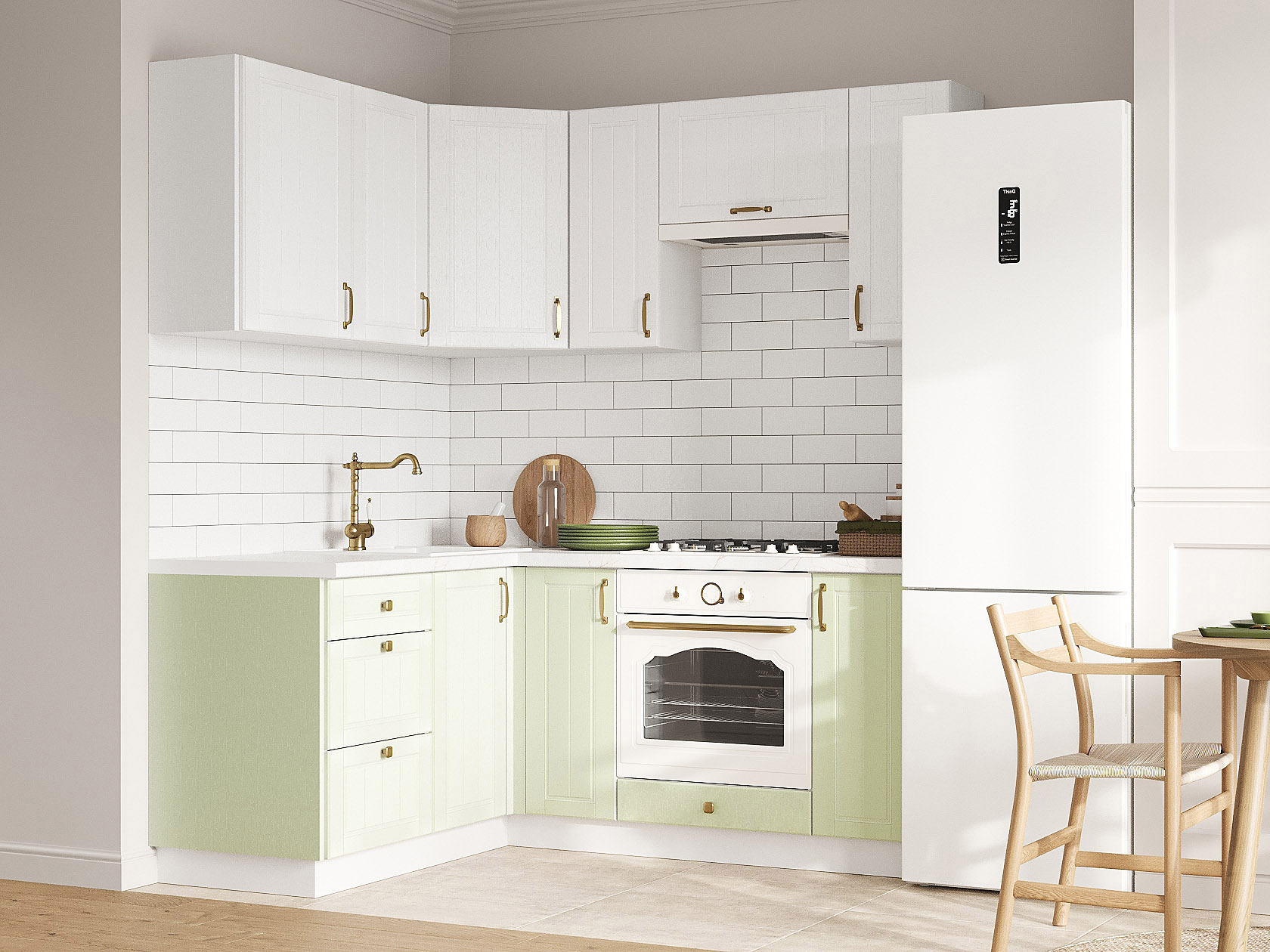 Кухонный гарнитур Прованс Кухонный гарнитур угловой 180х150 см Прованс 180х150 см фото 1