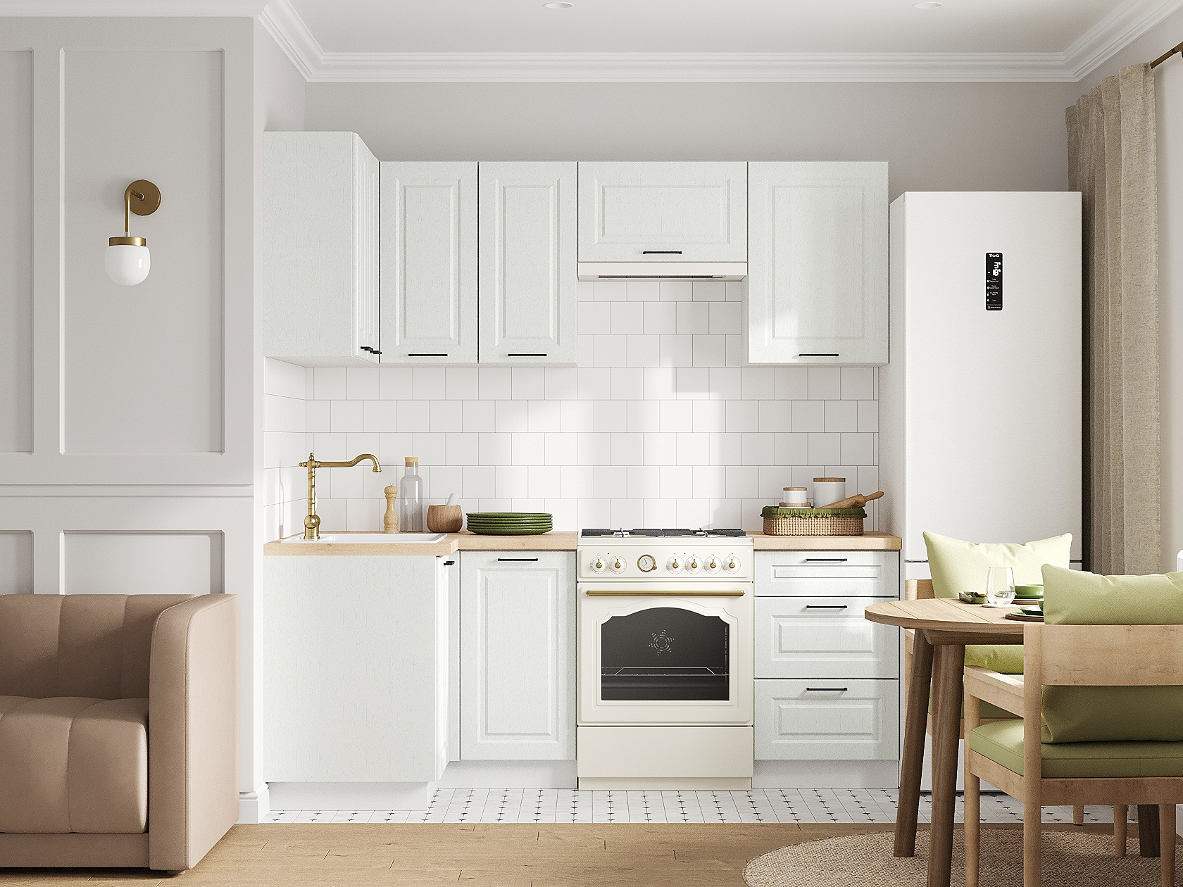 Кухонный гарнитур Грейвуд Кухонный гарнитур угловой 210х100 см Грейвуд 210х100 см фото 1