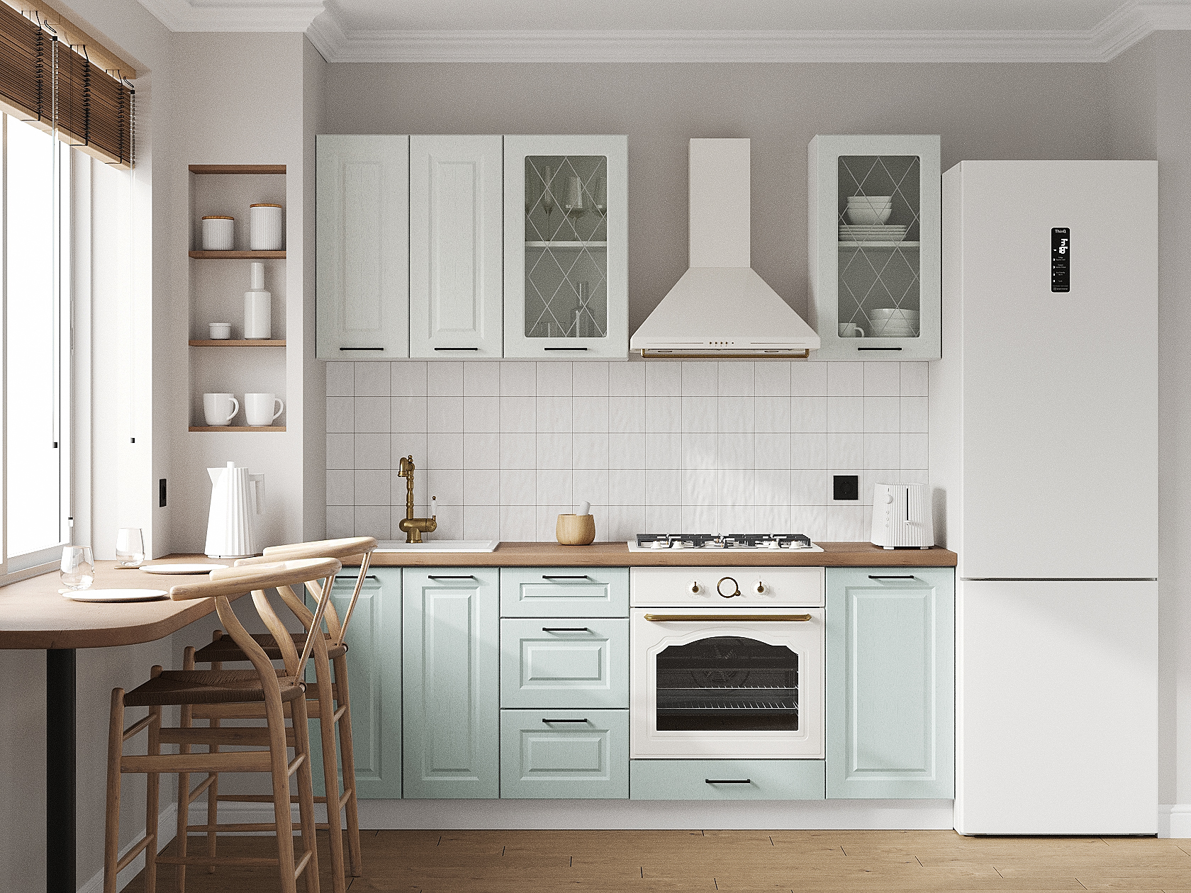 Кухонный гарнитур Грейвуд Кухонный гарнитур прямой 200 см Грейвуд 200 см фото 1