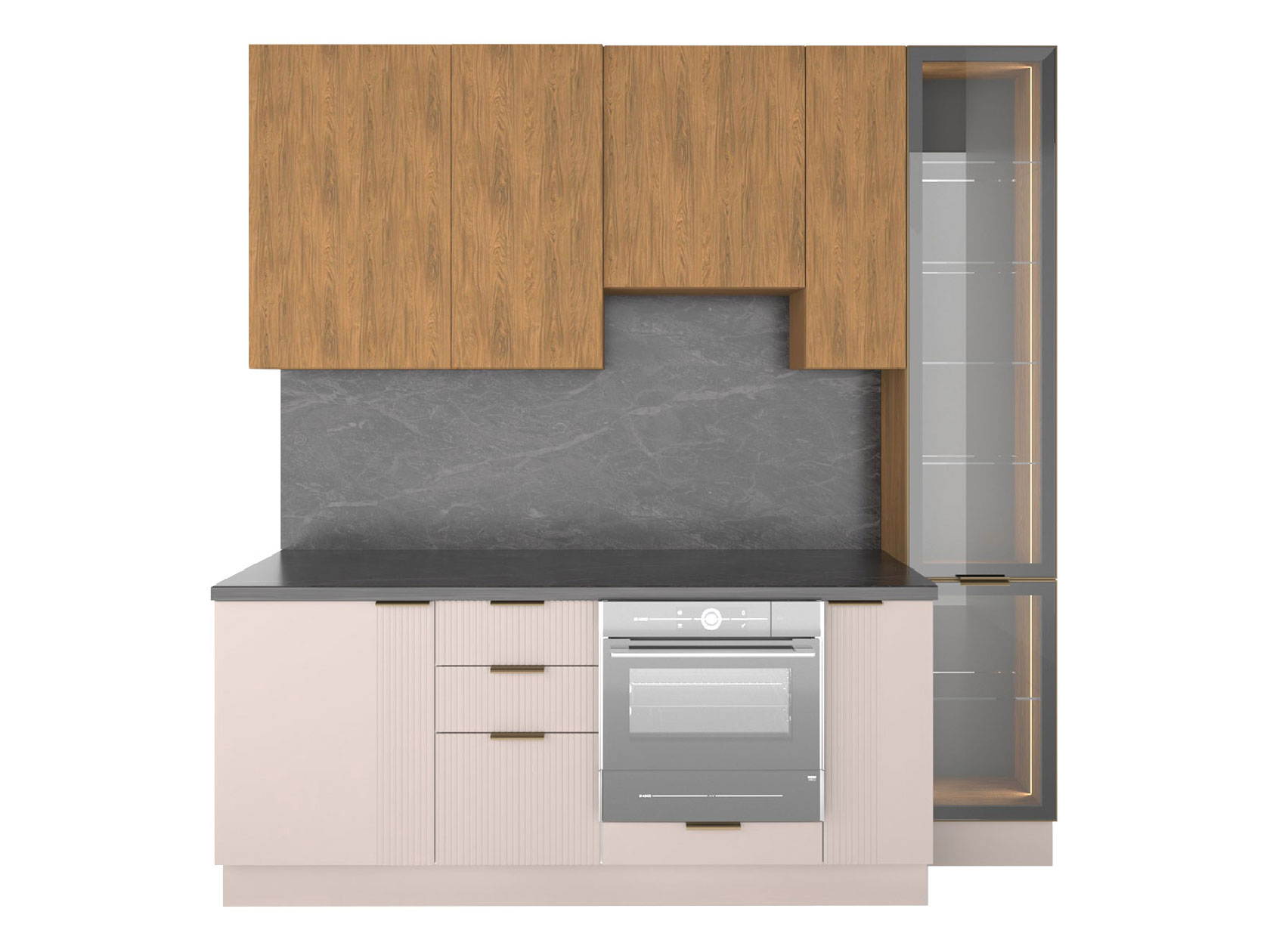 Кухонный гарнитур Фьюжн Кухонный гарнитур прямой 255 см Фьюжн 255 см фото 1