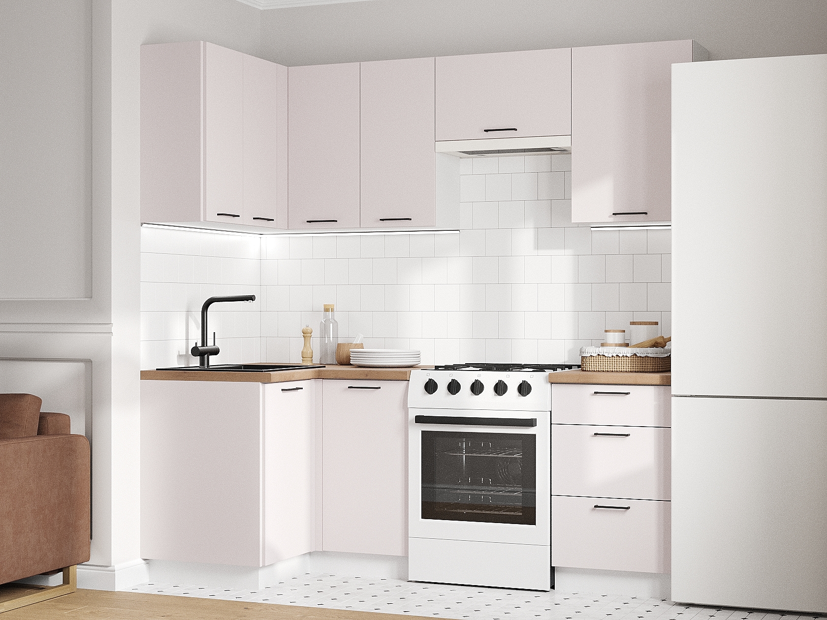 Кухонный гарнитур Аурелио Кухонный гарнитур угловой 210х100 см Аурелио 210х100 см фото 1