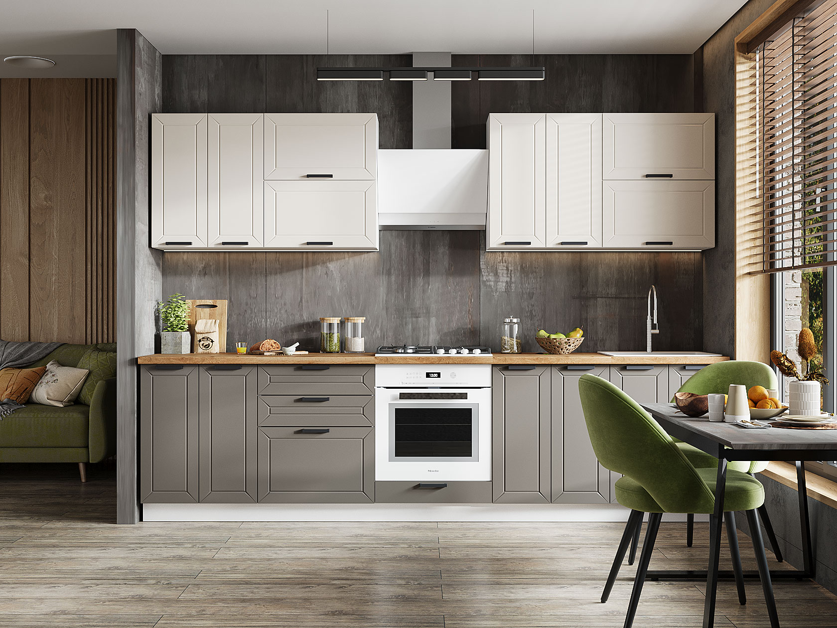 Кухонный гарнитур Оптима Кухонный гарнитур прямой 300 см Оптима 300 см фото 2