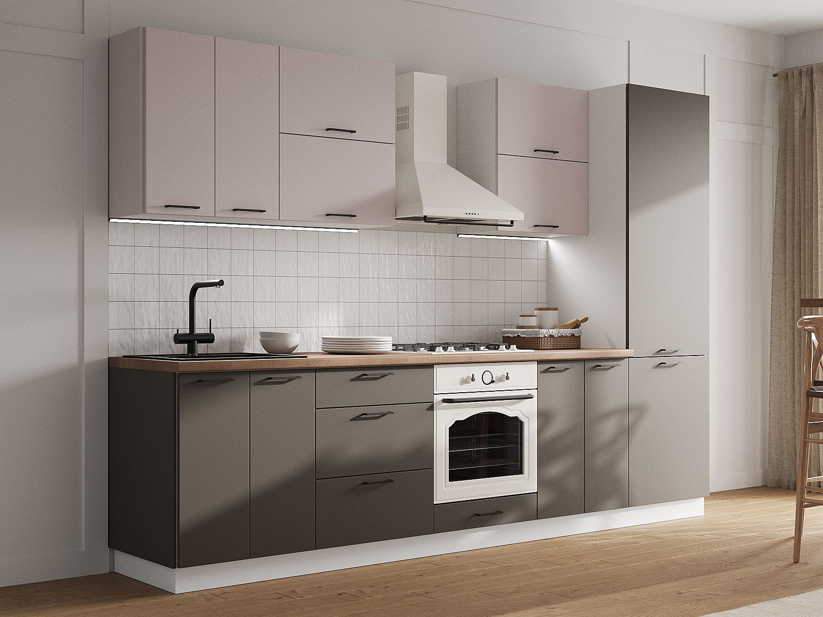 Кухонный гарнитур Аурелио Кухонный гарнитур прямой 300 см Аурелио 300 см фото 1