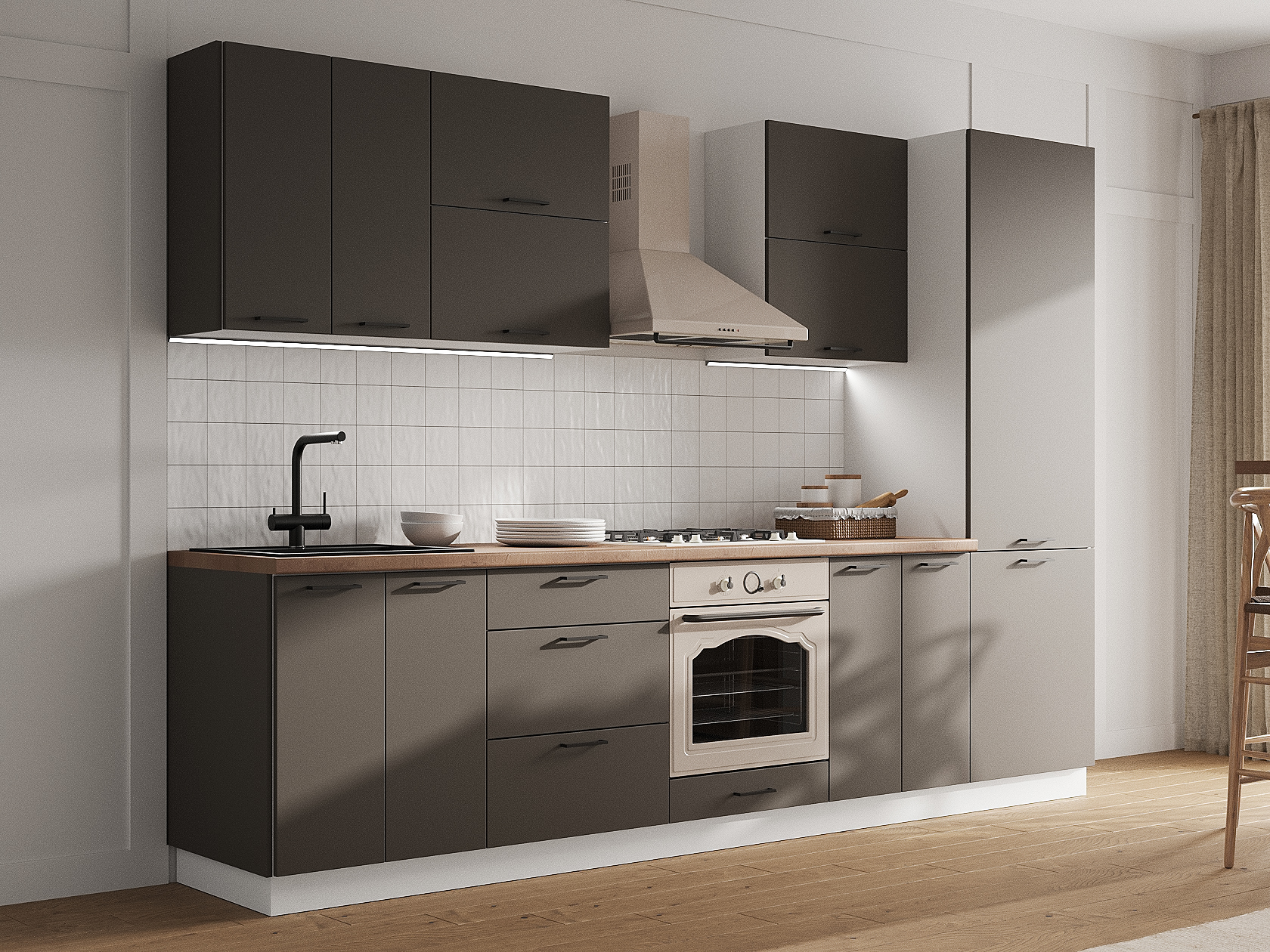 Кухонный гарнитур Аурелио Кухонный гарнитур прямой 300 см Аурелио 300 см фото 1