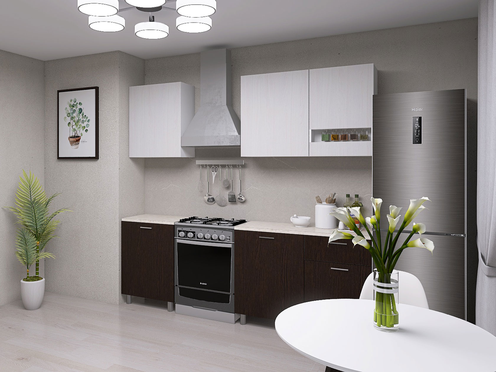 Кухонный гарнитур Брауни Кухонный гарнитур прямой 170 см Брауни 170 см фото 18