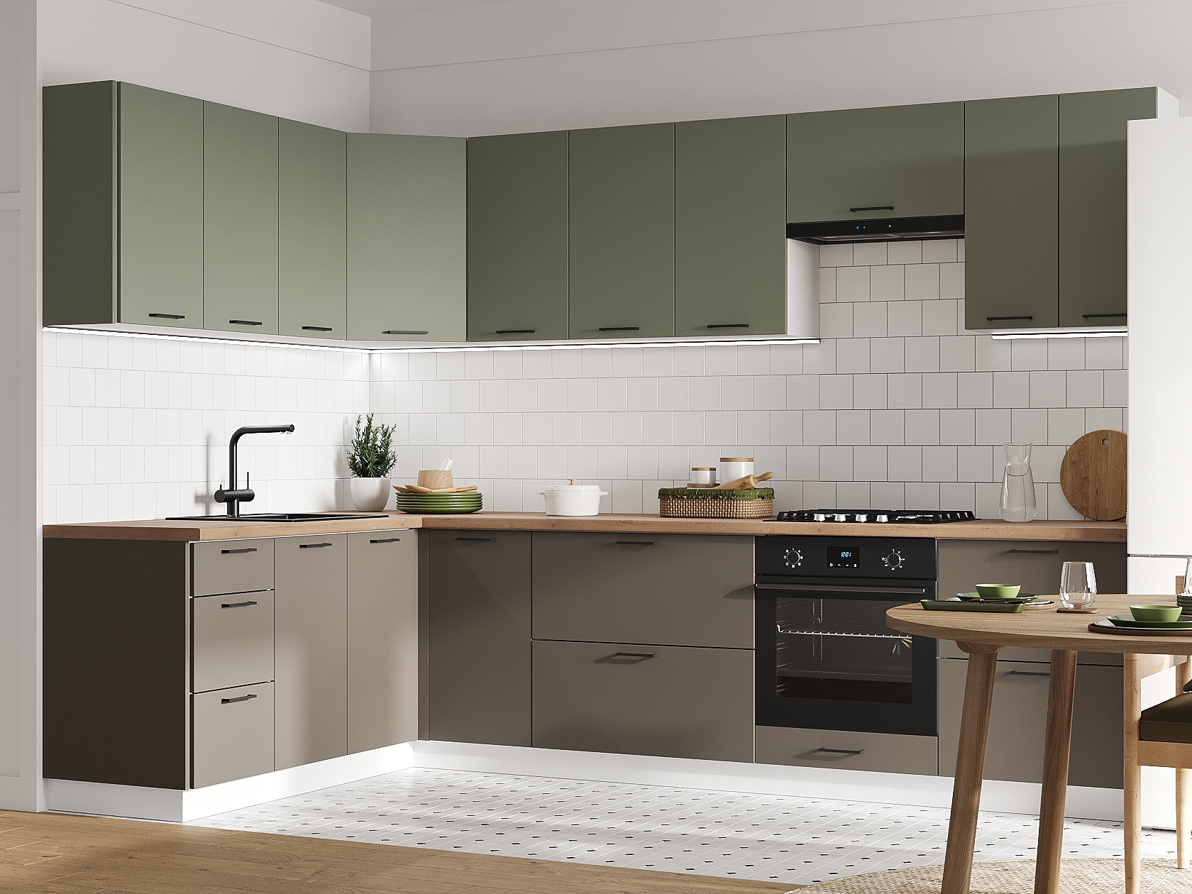 Кухонный гарнитур Аурелио Кухонный гарнитур угловой 300х180 см Аурелио 300х180 см фото 1