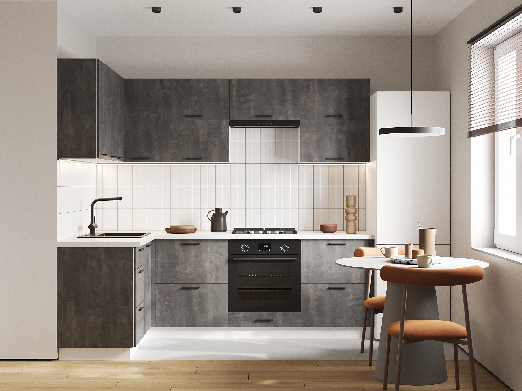 Кухонный гарнитур Модус Кухонный гарнитур угловой 240х140 см Модус 240х140 см фото 1