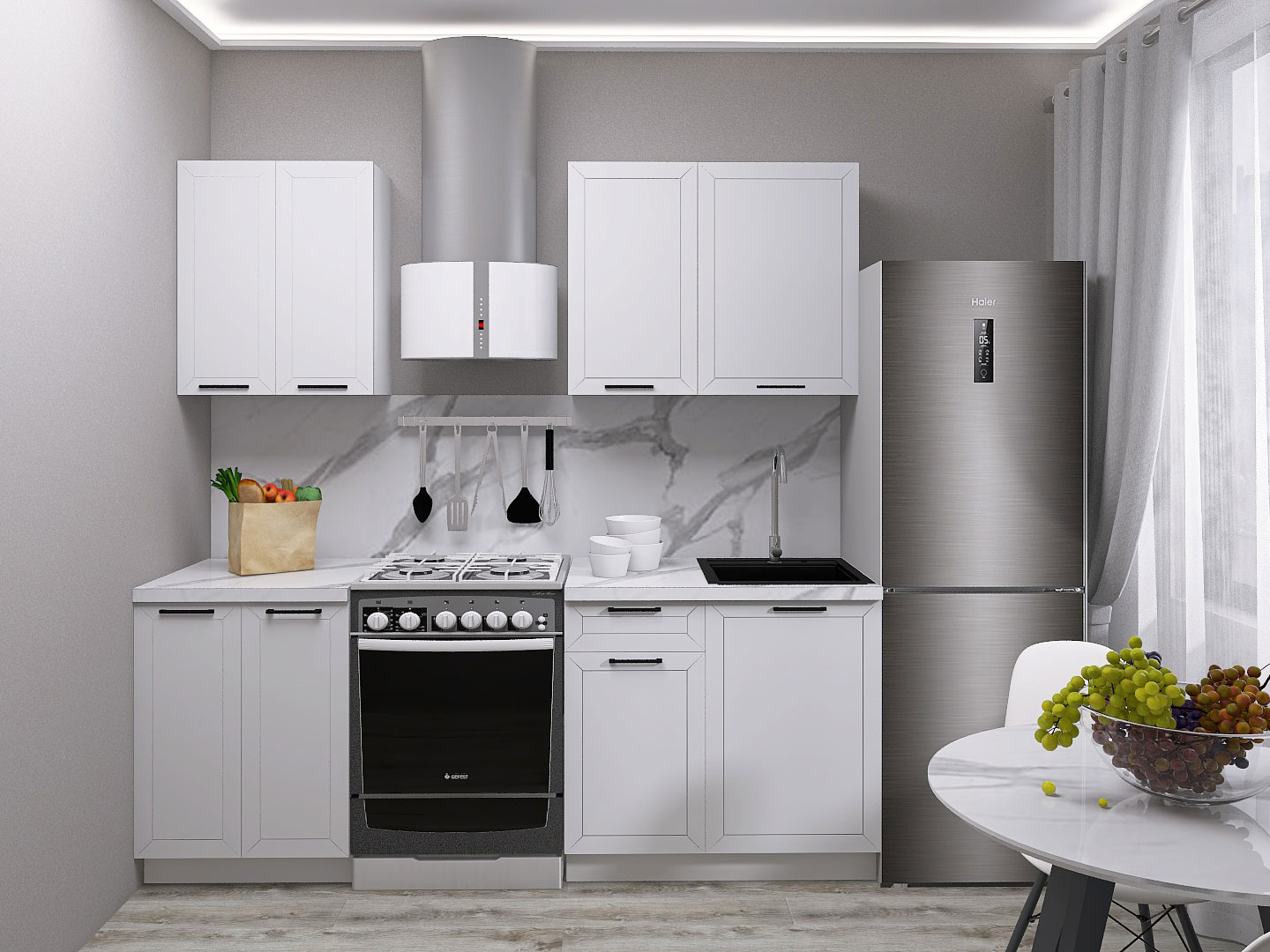 Кухонный гарнитур Вектор Кухонный гарнитур прямой 150 см Вектор 150 см фото 1