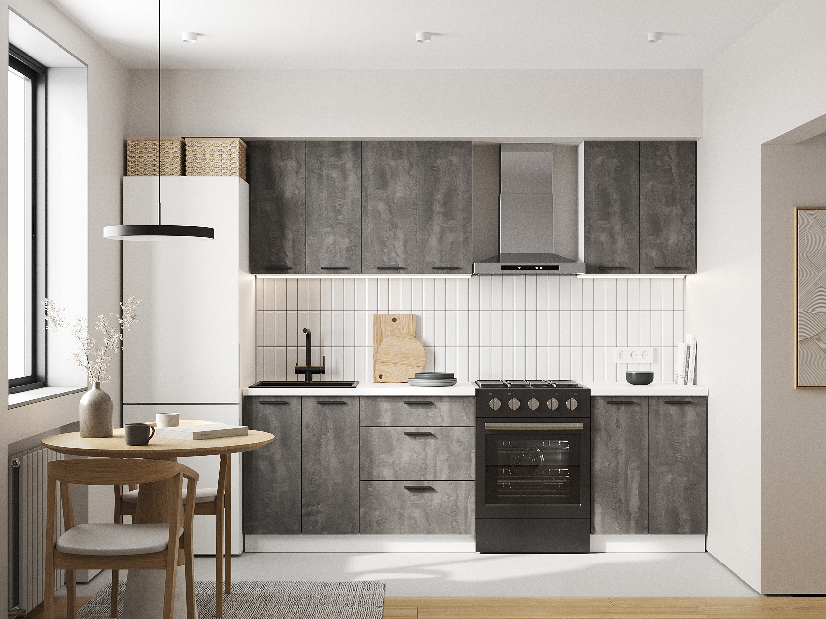 Кухонный гарнитур Модус Кухонный гарнитур прямой с ящиком 180 см Модус 180 см с ящиками фото 1