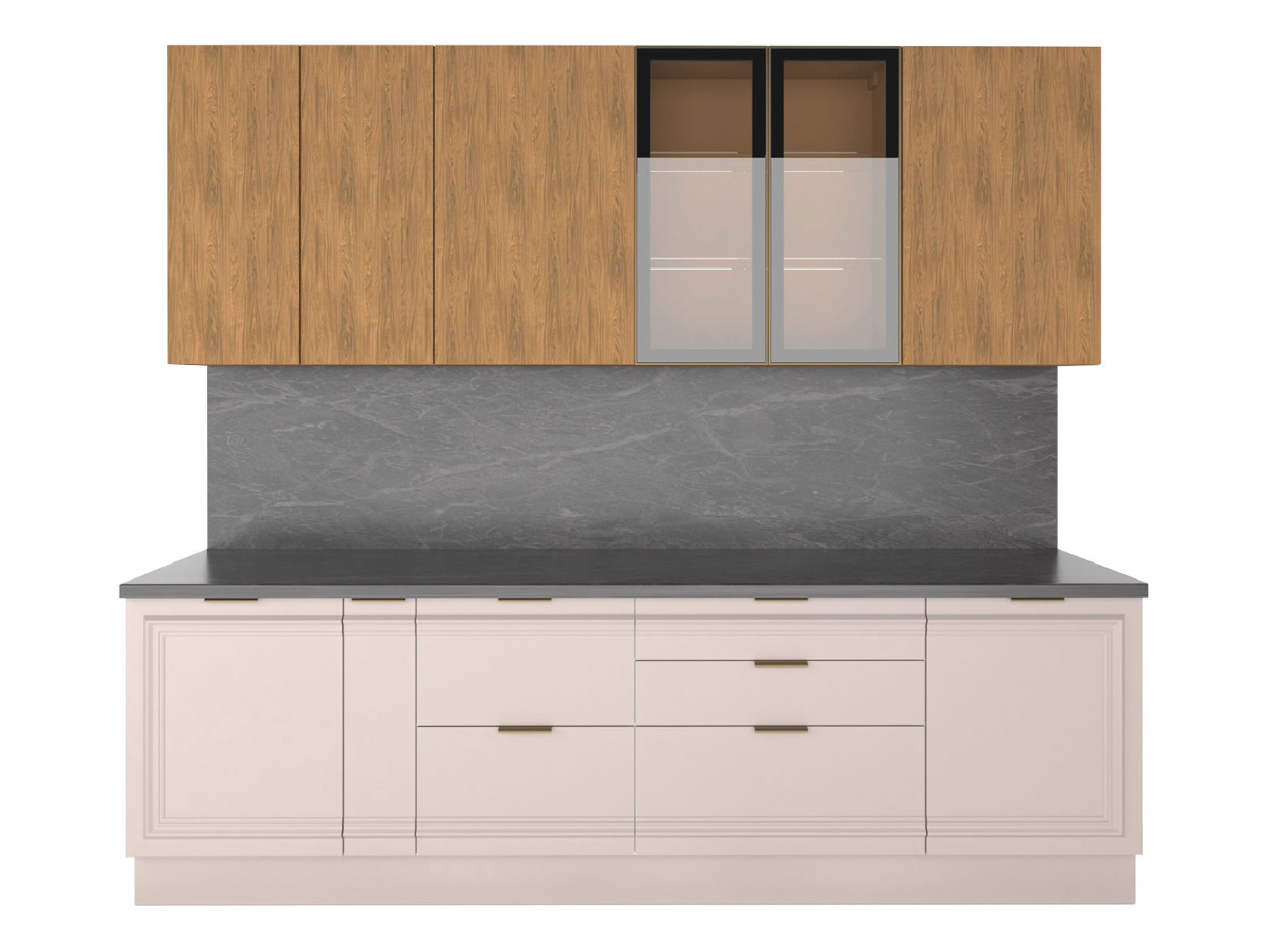 Кухонный гарнитур Фьюжн Кухонный гарнитур прямой 280 см Фьюжн 280 см фото 1