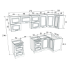 Кухонный гарнитур Грейвуд Кухонный гарнитур угловой 270 х 100 см Грейвуд 270х100 см фото 3