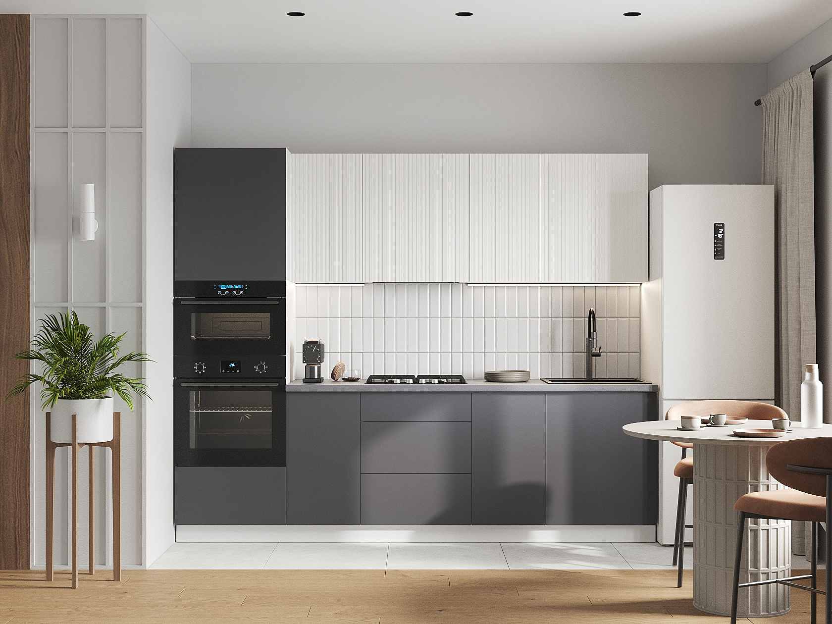 Кухонный гарнитур Комби Кухонный гарнитур прямой 260 см Комби 260 см фото 1