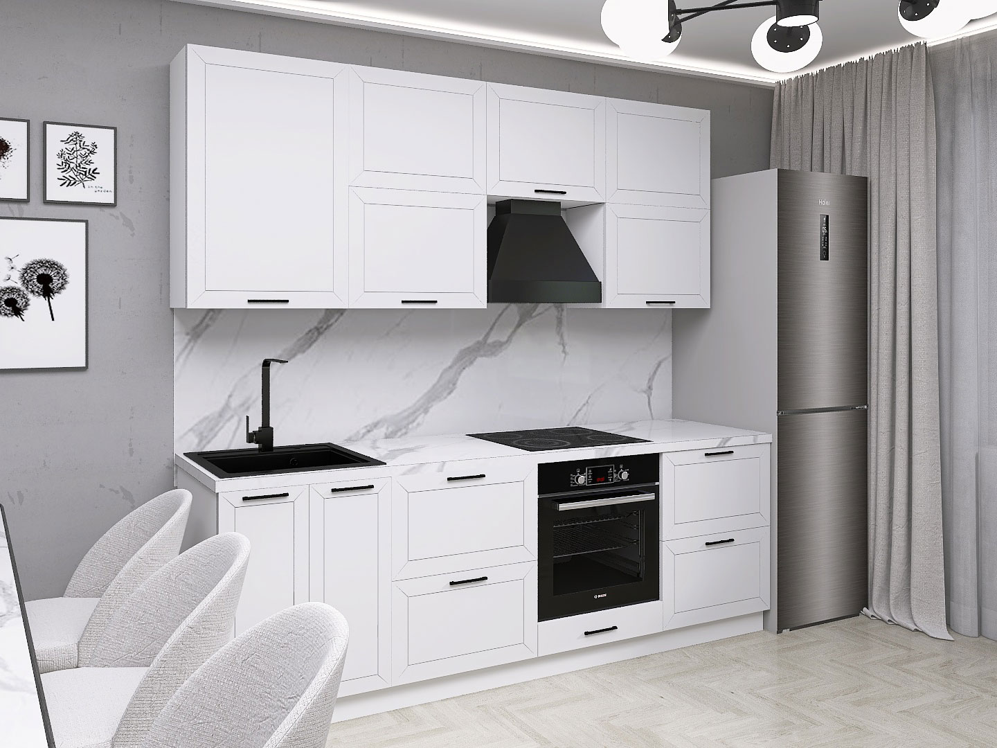 Кухонный гарнитур Вектор Кухонный гарнитур прямой 240 см Вектор 240 см фото 1