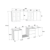 Кухонный гарнитур Вектор Кухонный гарнитур прямой со стеклом 240 см Вектор 240 см со стеклом фото 89