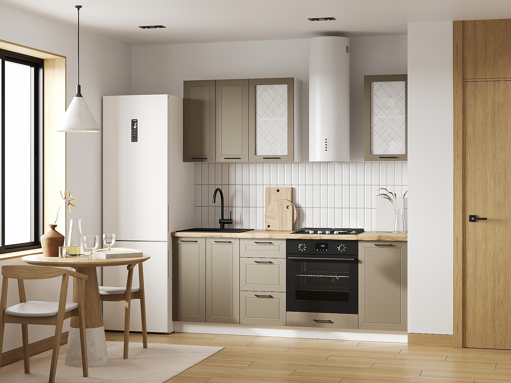 Кухонный гарнитур Вектор Кухонный гарнитур прямой 200 см Вектор 200 см фото 1