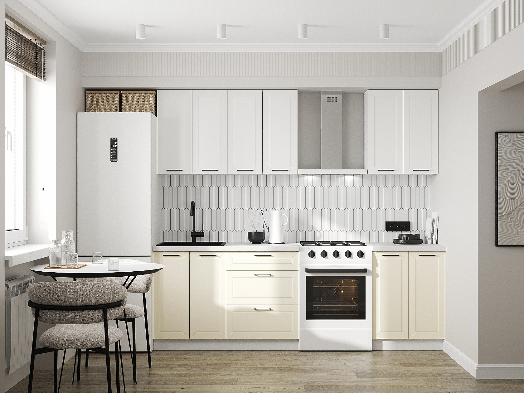 Кухонный гарнитур Вектор Кухонный гарнитур прямой с двухдверными шкафами 180 см Вектор 180 см фото 1