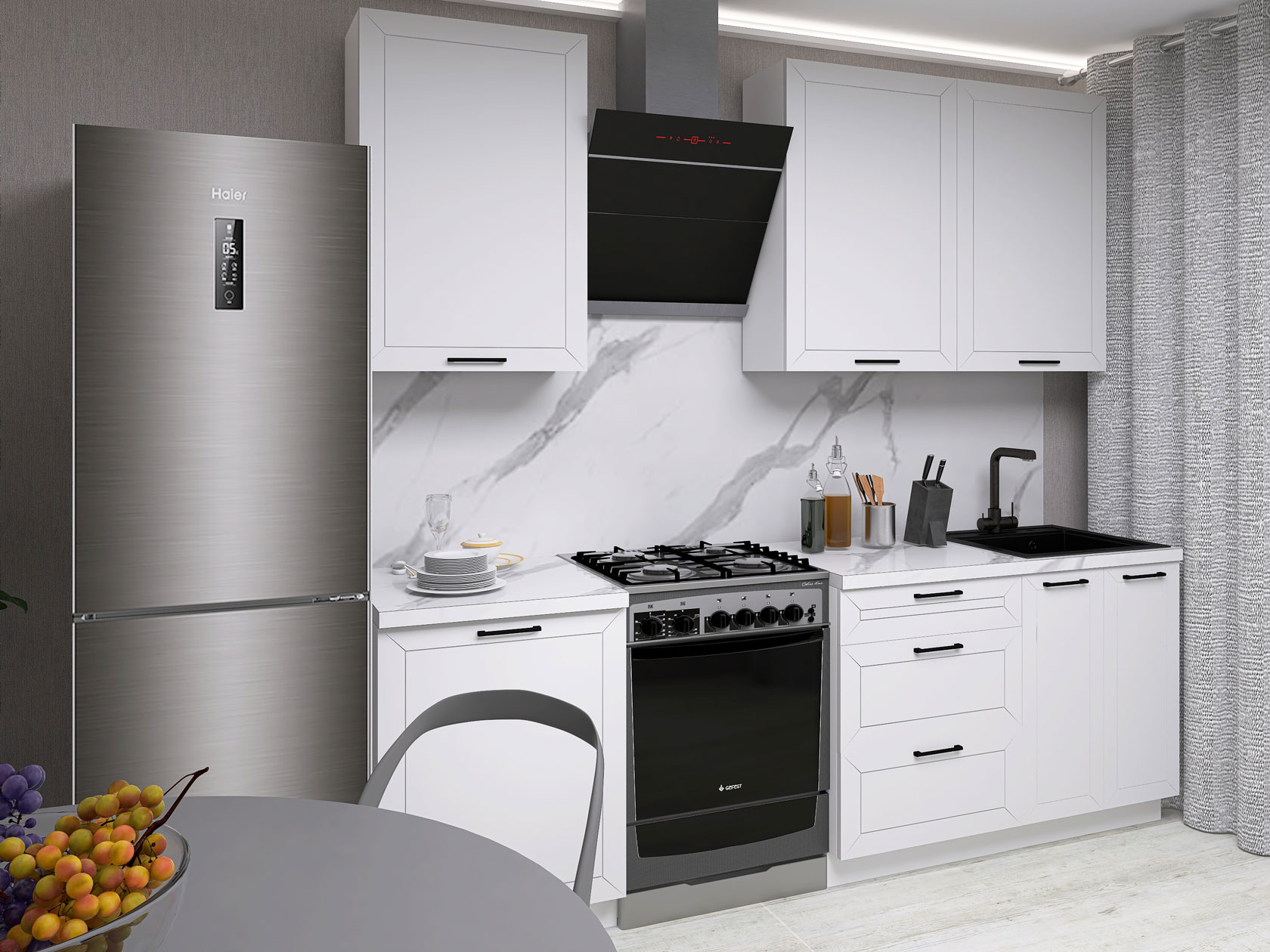 Кухонный гарнитур Вектор Кухонный гарнитур прямой 180 см Вектор 180 см Классик фото 1