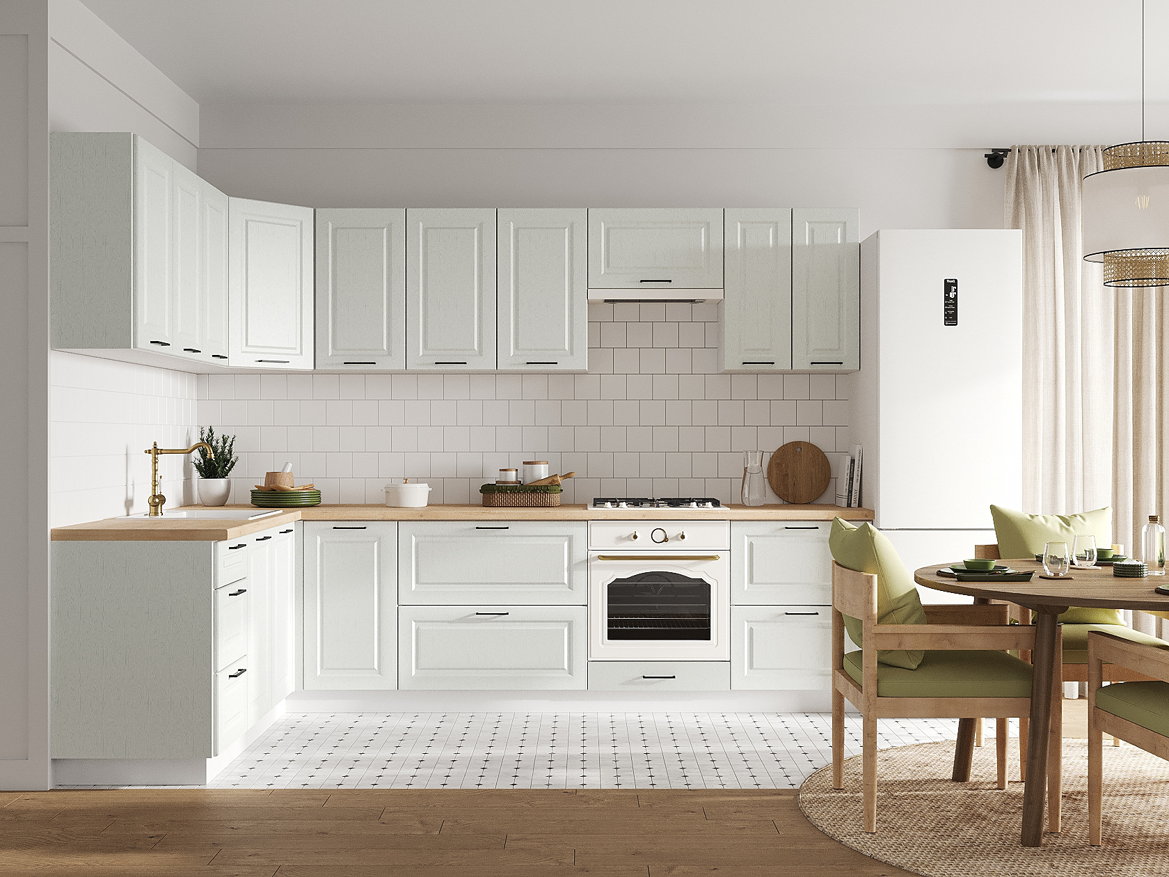 Кухонный гарнитур Грейвуд Кухонный гарнитур угловой 300х180 см Грейвуд 300х180 см фото 1