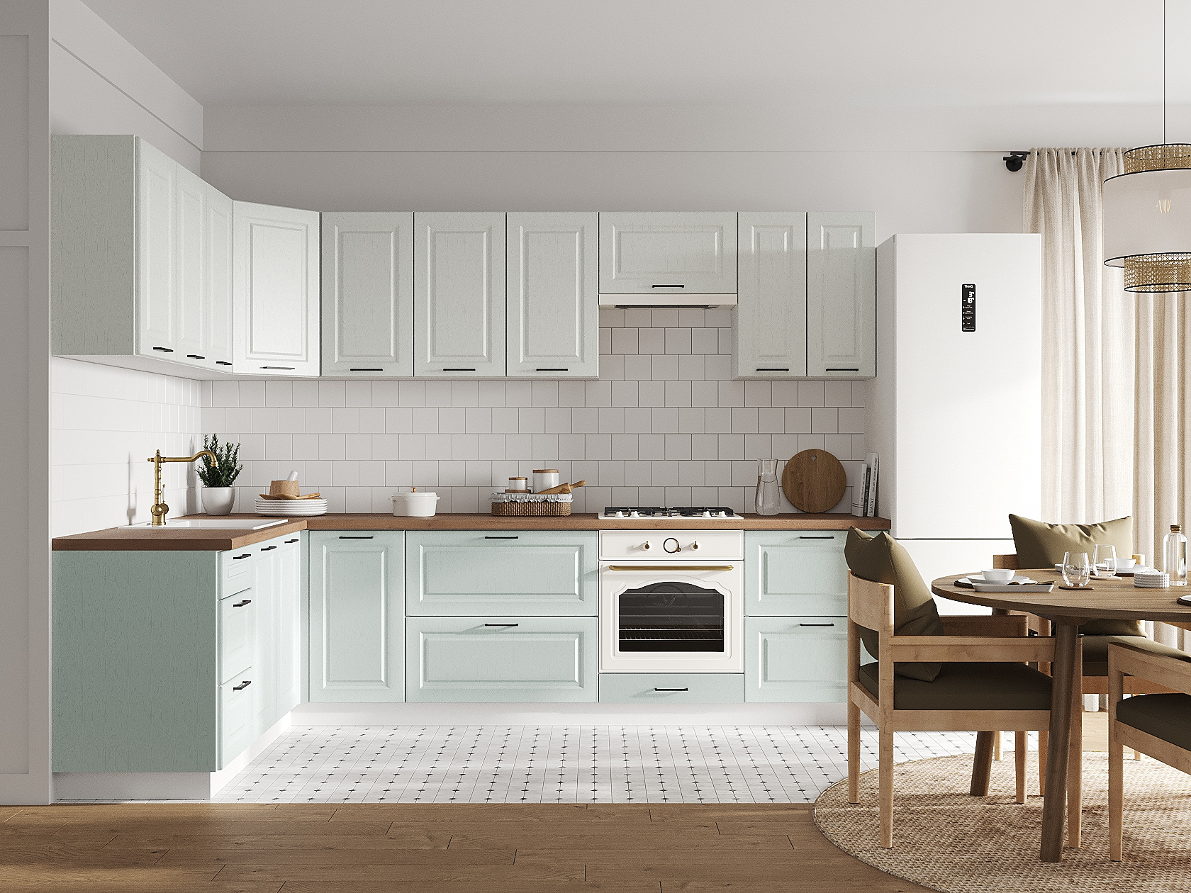 Кухонный гарнитур Грейвуд Кухонный гарнитур угловой 300х180 см Грейвуд 300х180 см фото 1