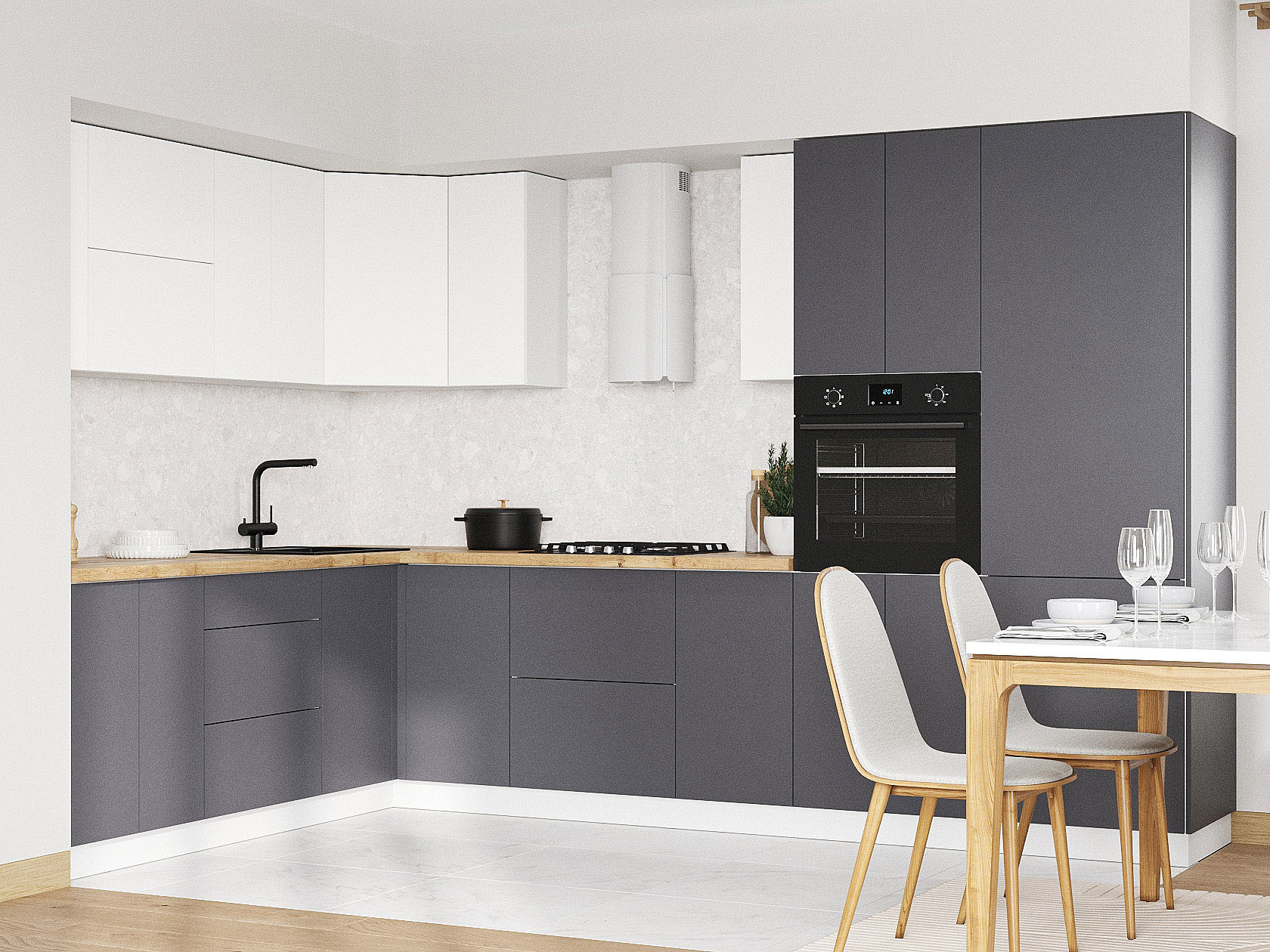 Кухонный гарнитур Модерн Кухонный гарнитур угловой 320х220 см Модерн 320х220 см фото 1