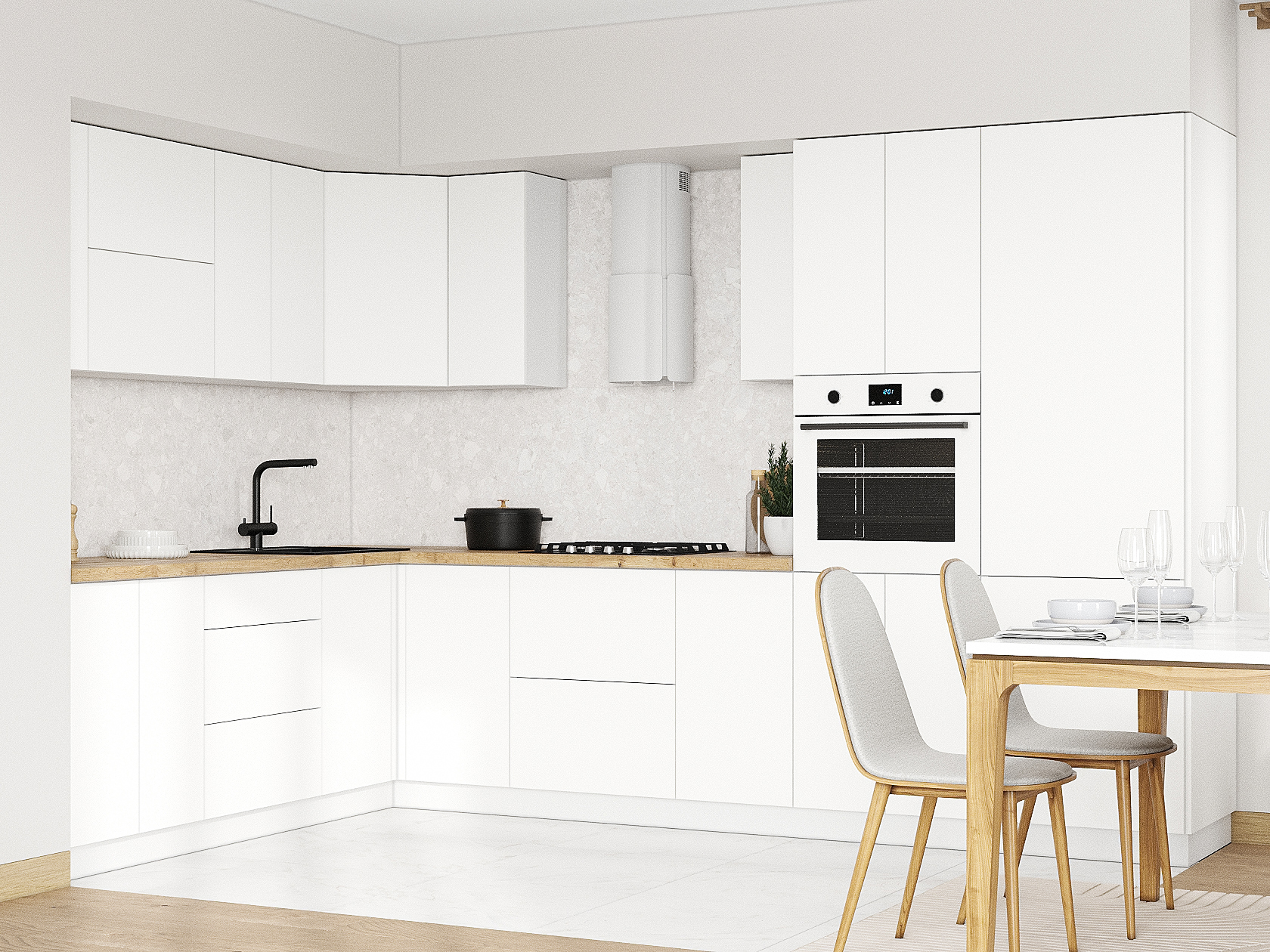 Кухонный гарнитур Модерн Кухонный гарнитур угловой 320х220 см Модерн 320х220 см фото 1