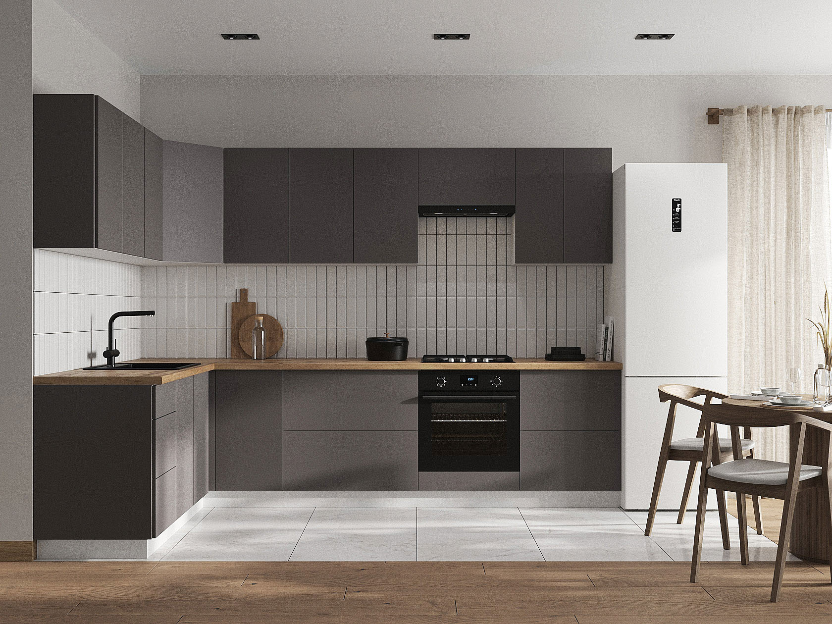 Кухонный гарнитур Модерн Кухонный гарнитур угловой 300х180 см Модерн 300х180 см фото 2