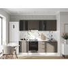 Кухонный гарнитур Аурелио Кухонный гарнитур прямой со стеклом 240 см Аурелио 240 см фото 1