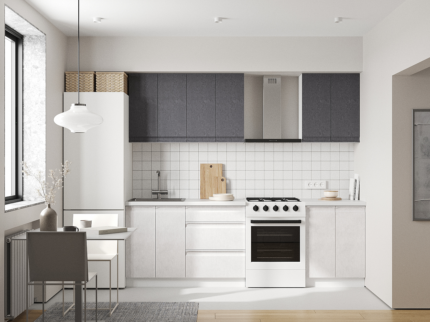 Кухонный гарнитур Вельвет Кухонный гарнитур прямой с двухдверными шкафами 180 см Вельвет 180 см фото 1