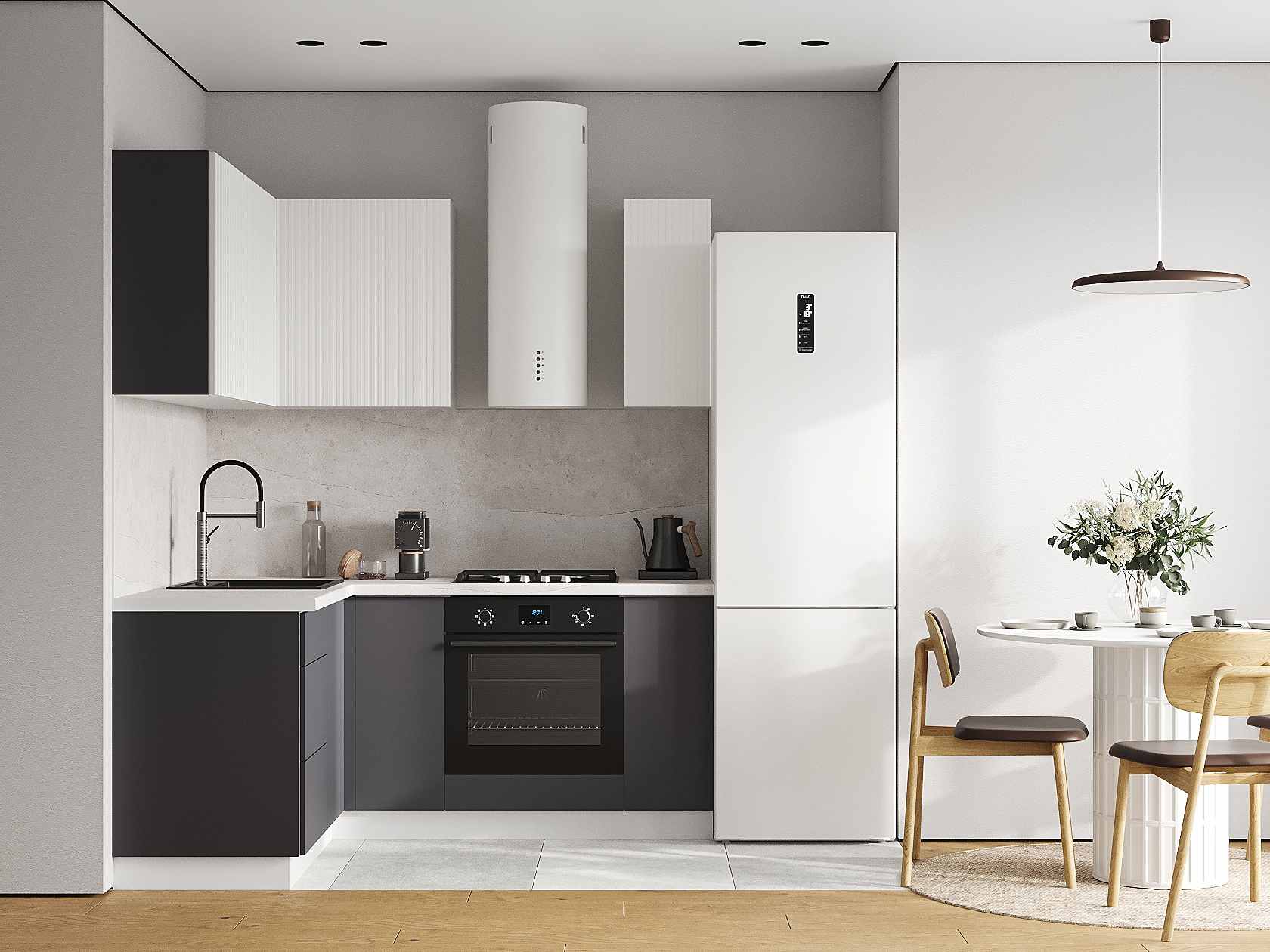 Кухонный гарнитур Комби Кухонный гарнитур угловой 180х150 см Комби 180х150 см фото 1