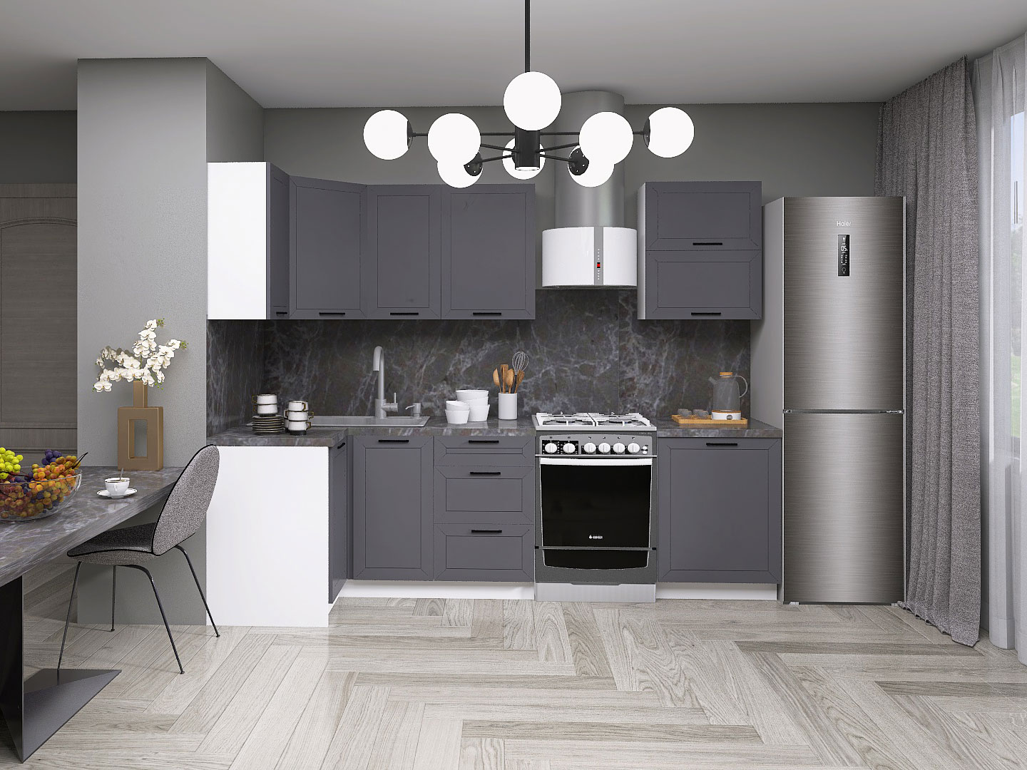 Кухонный гарнитур Вектор Кухонный гарнитур угловой 210 х 100 см Вектор 210х100 см фото 1